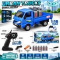 DNM Remote Control Truck Toy Green | Dumper Truck | 2.4G Truck Toy Car with Opening Doors, LED Lights, Sound & Spray | High-Speed Rechargeable Toy Truck | Gift for Boys & Girls 5–14 Years