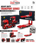 HUINA 1501 + 1502 RC Tractor Truck & Low Bed Trailer Combo | 2.4GHz Remote Control Heavy Duty Transport Set