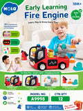 Hola Fire Engine Toy 18 Months+ – Educational Fire Safety Pretend Play Set with Lights & Sounds