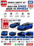 Tomica AO-06 Chevrolet Corvette ZR1 Diecast Premium Toy Car Model in 1:64 Scale
