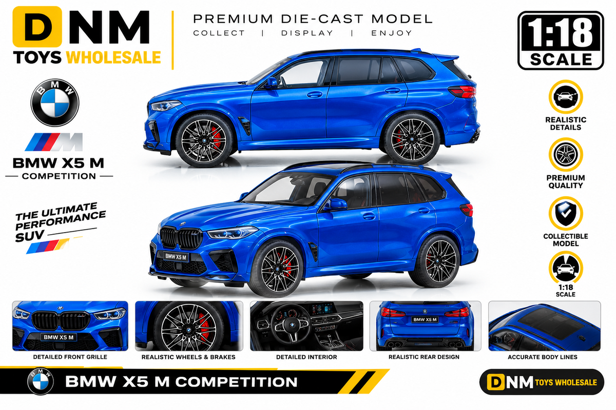 GTS-BMW-X5M-COMP-BLU-118 - GT Spirit BMW X5 M Competition 1:18 Scale Premium Die-Cast Model – Blue
