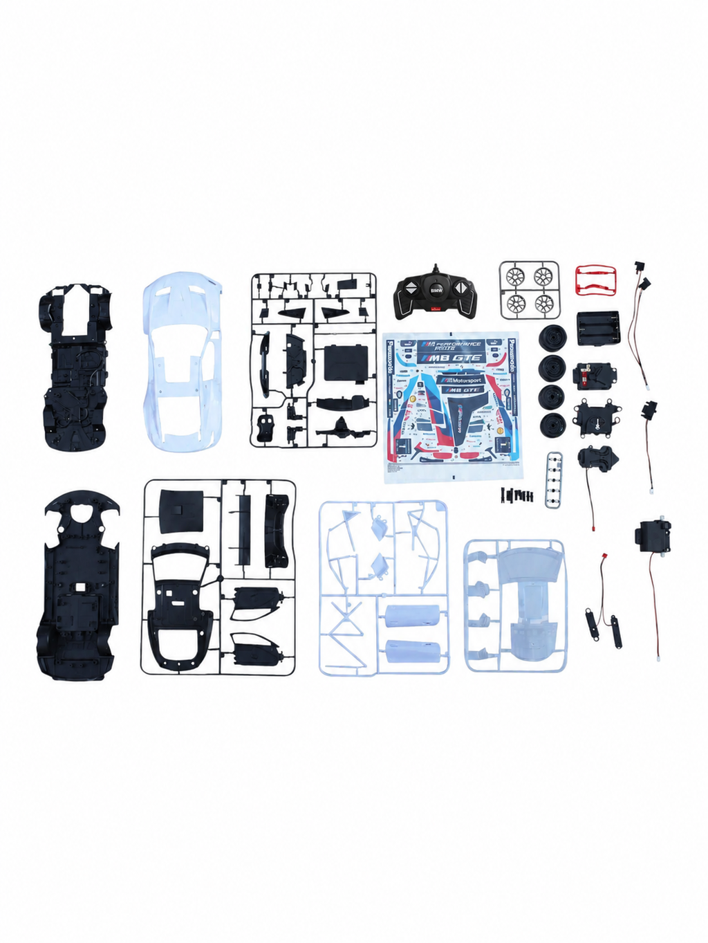 Rastar BMW M8 GTE 1:18 Scale RC Assembly Model Kit | DIY Plastic Racing Car with Remote Control | BMW Motorsport Model Car for Collection & Display