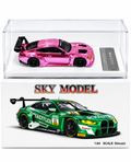 SKY-BMWM4GT3-164-PNK = SKY Model BMW M4 GT3 1:64 Diecast Model Car – Metallic Pink with Display Case