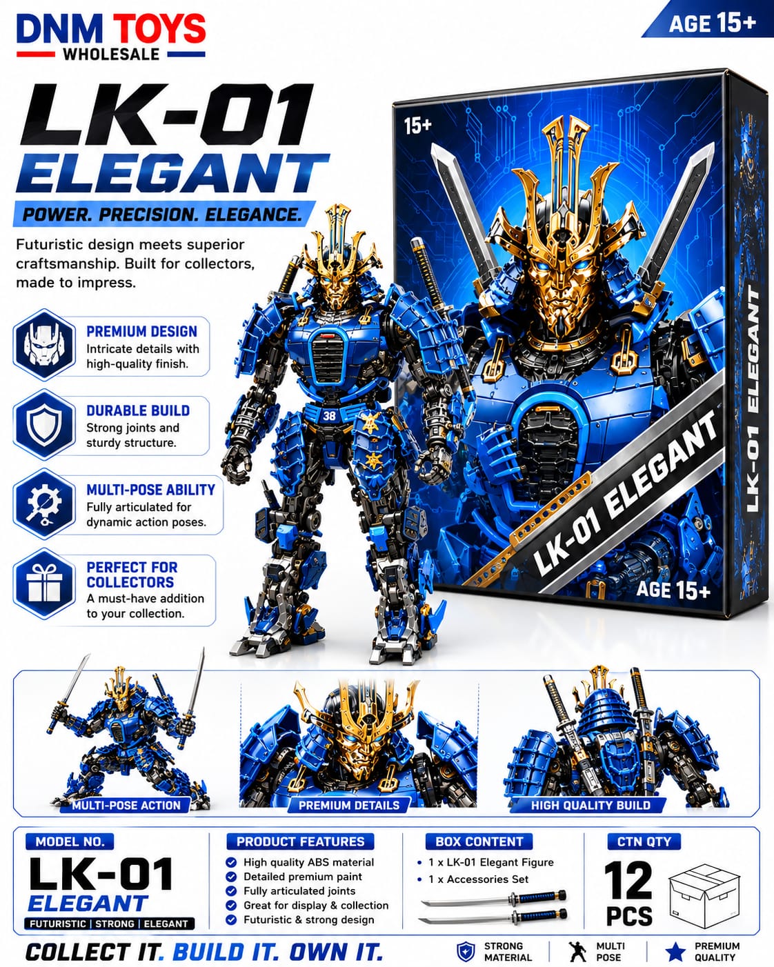 LK-01 Elegant Futuristic Robot Action Figure | Collectible Model