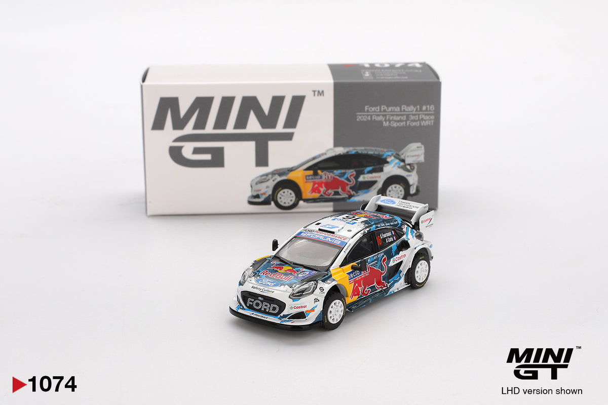 Imported Mini GT #1074 Ford Puma Rally1 M-Sport WRT Die-Cast Car