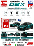 Tomica 113 Aston Martin DBX Diecast Premium Luxury Toy SUV Model in 1:66 Scale