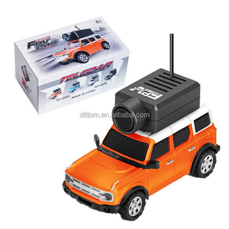 DNM FPV Tech 1:64 Mini Remote Control Car with Camera, Wireless Remote & Carrying Case