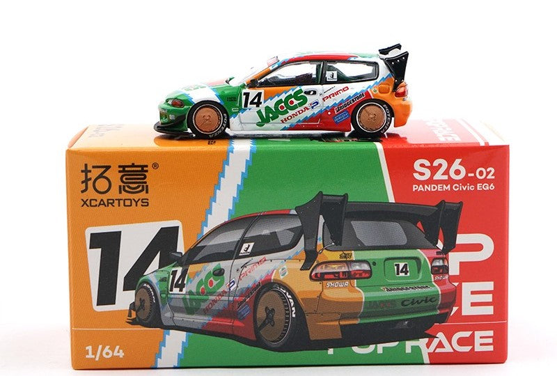 1/64 Civic EG6 Race Car Alloy Diecast Model - JDM Hot Hatch Performance