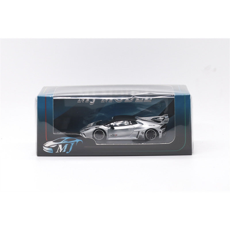 MJ Model 1:64 Liberty Walk Lamborghini Huracan Silver Diecast